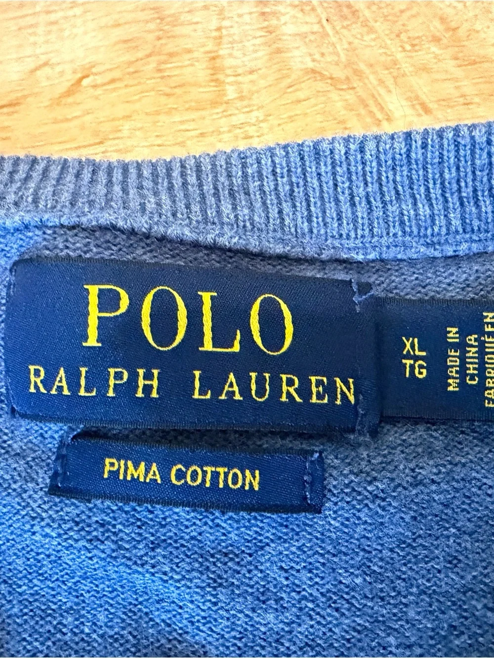 Polo by Ralph Lauren Men's V-Neck Sweater — Blue